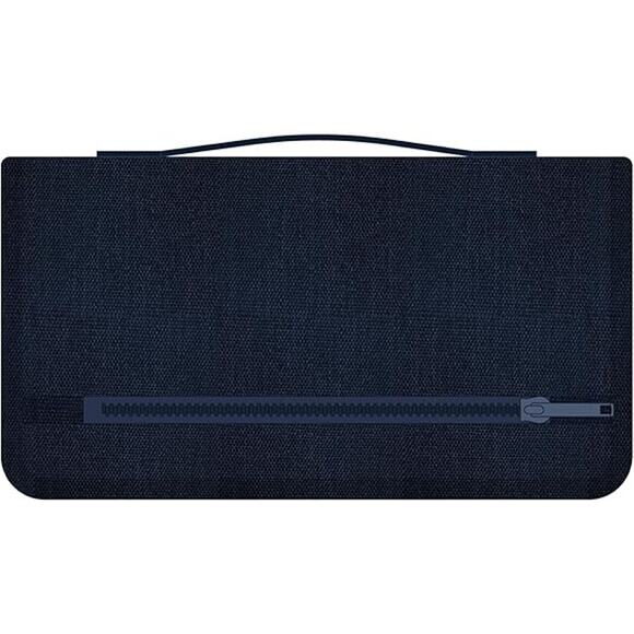 New Ateez Official Tour Merch Lucifer In Your Fantasy Zip Denim Passport Pouch - Picture 2 of 3